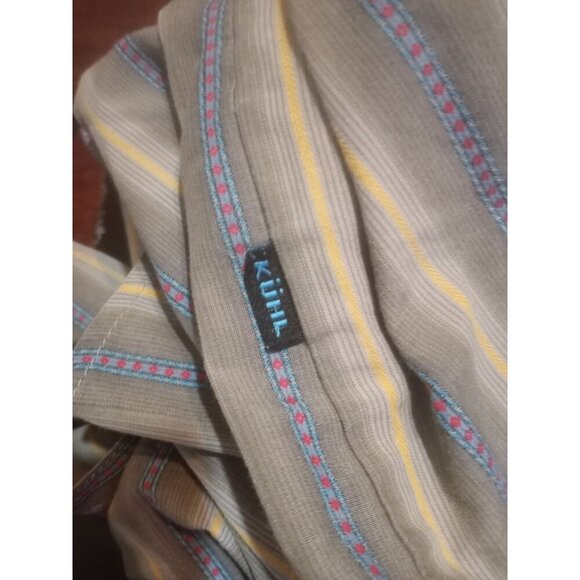 Kuhl Shirt Mens 2XL Gray Strip Short Sleeve Button Up Suncel Cowboy Western Work - Picture 12 of 15